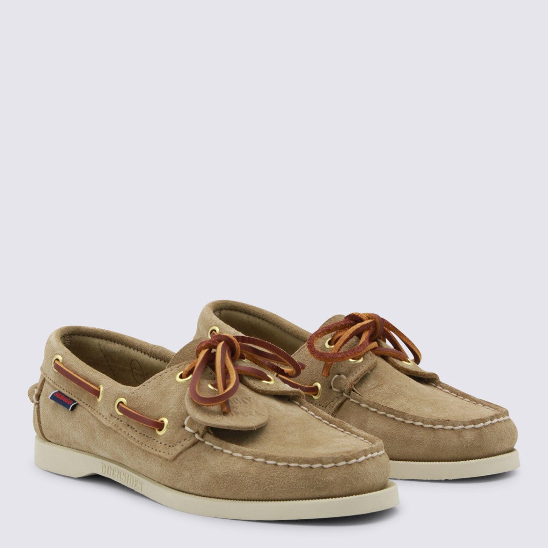 Sebago Classic Moccasin-Style Flats With Leather Lace Detail