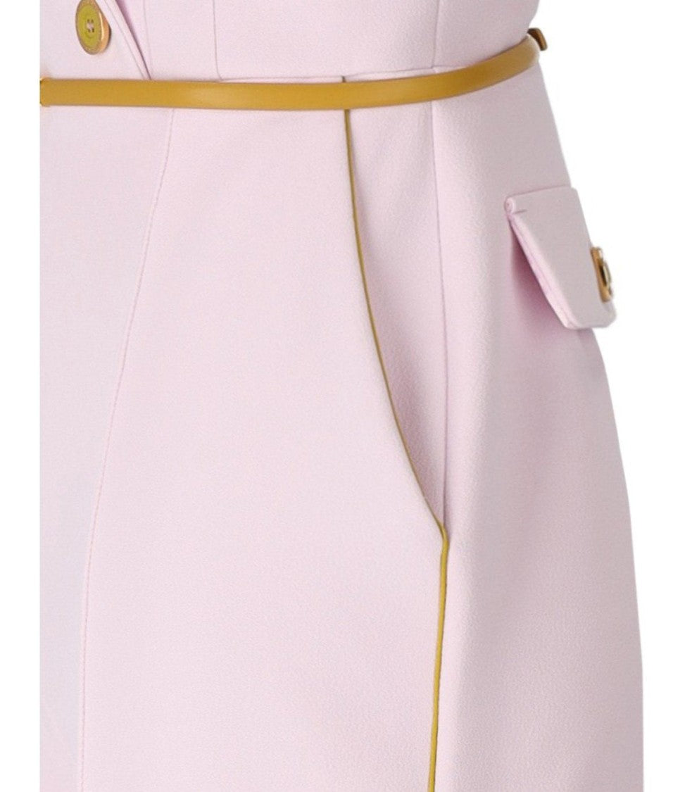 Elisabetta Franchi Quarzo Curry Short Jumpsuit With Buttons