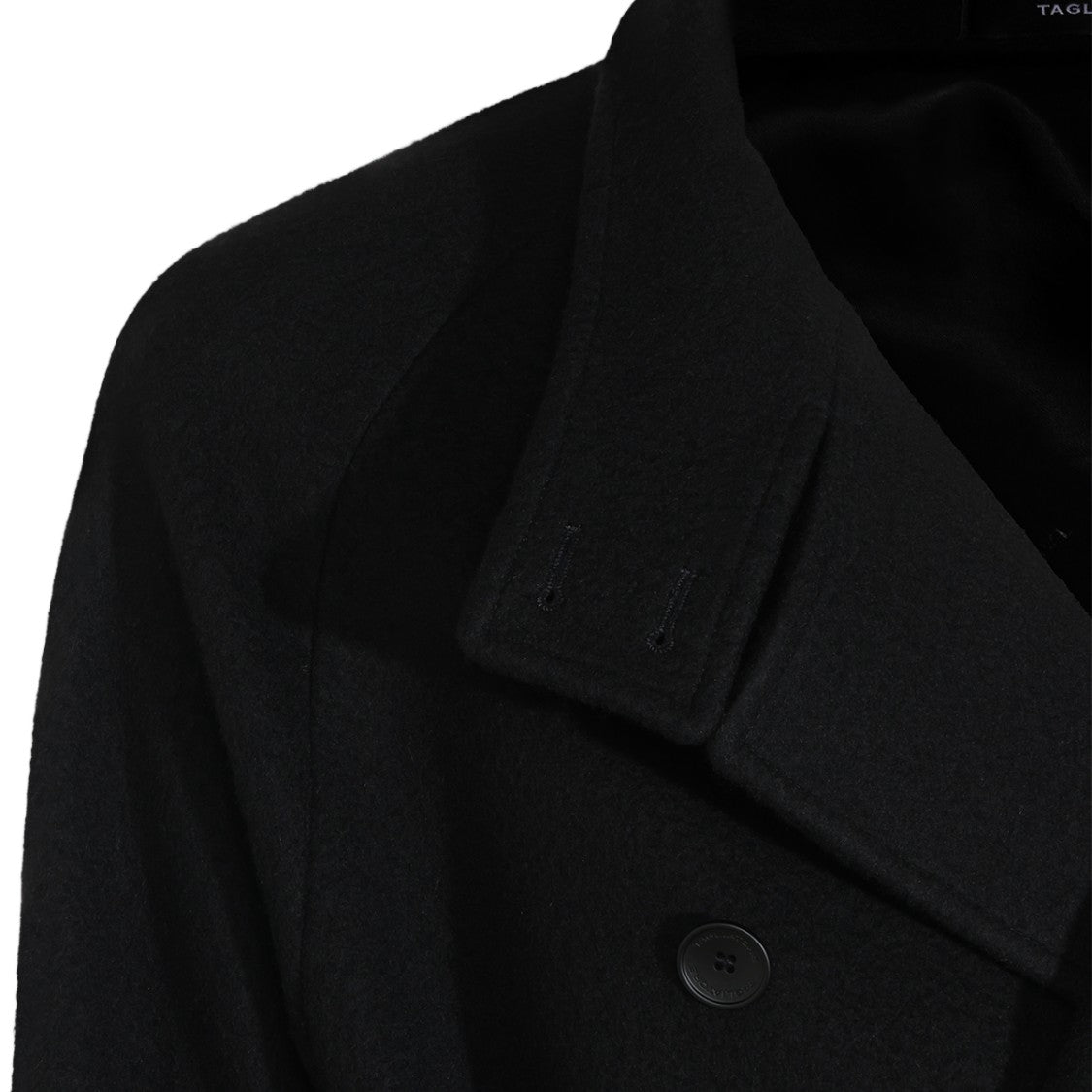Tagliatore Double-Breasted Belted Wide Lapel Coat