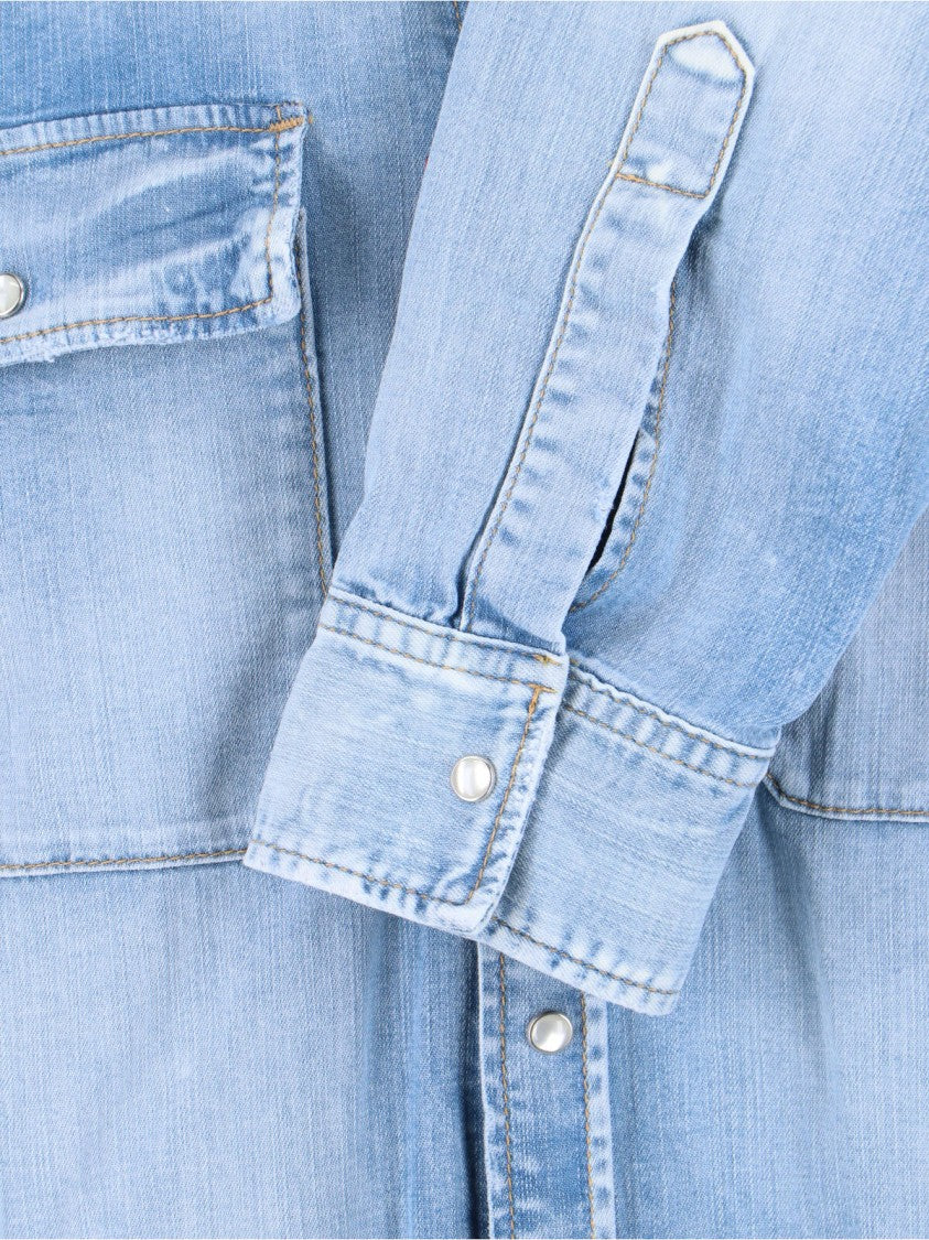 Dsquared2 Logo Shirt – Light Blue Denim