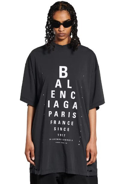Balenciaga Oversized Graphic Print T-Shirt With Classic Collar