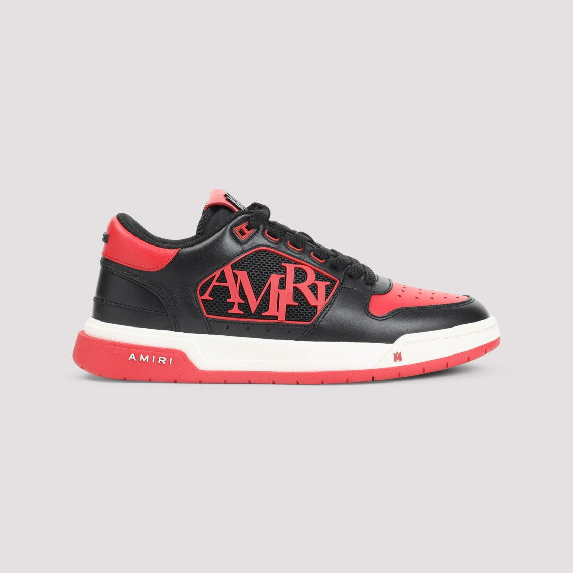 Amiri Red And Black Leather Sneakers