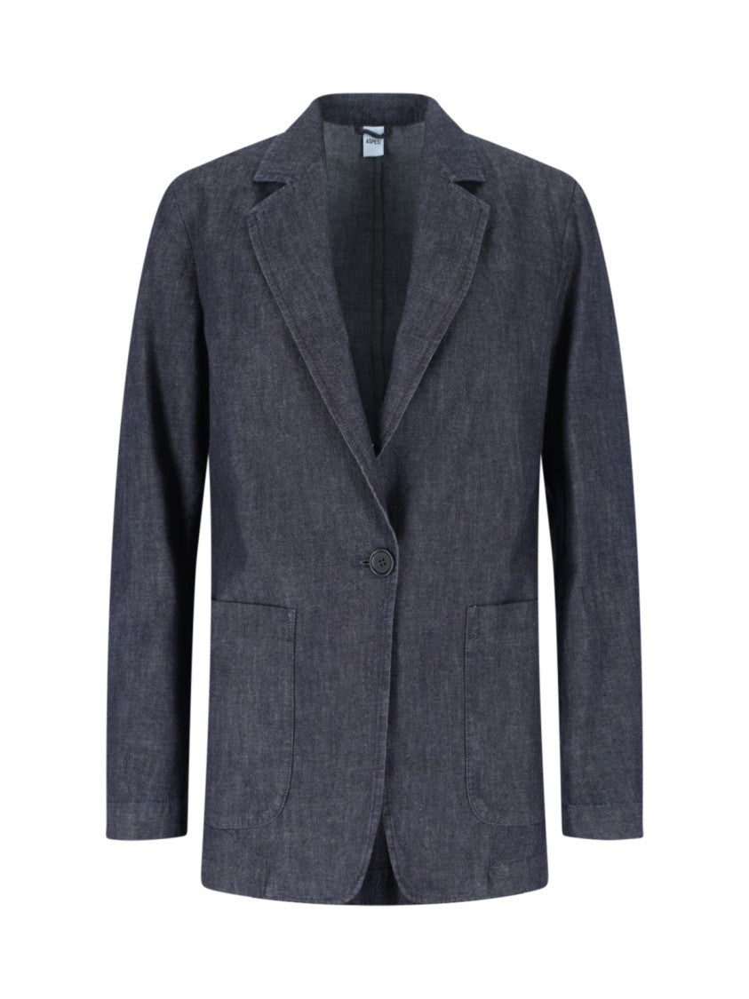 Aspesi "Mod.0932" Denim Blazer – Blue