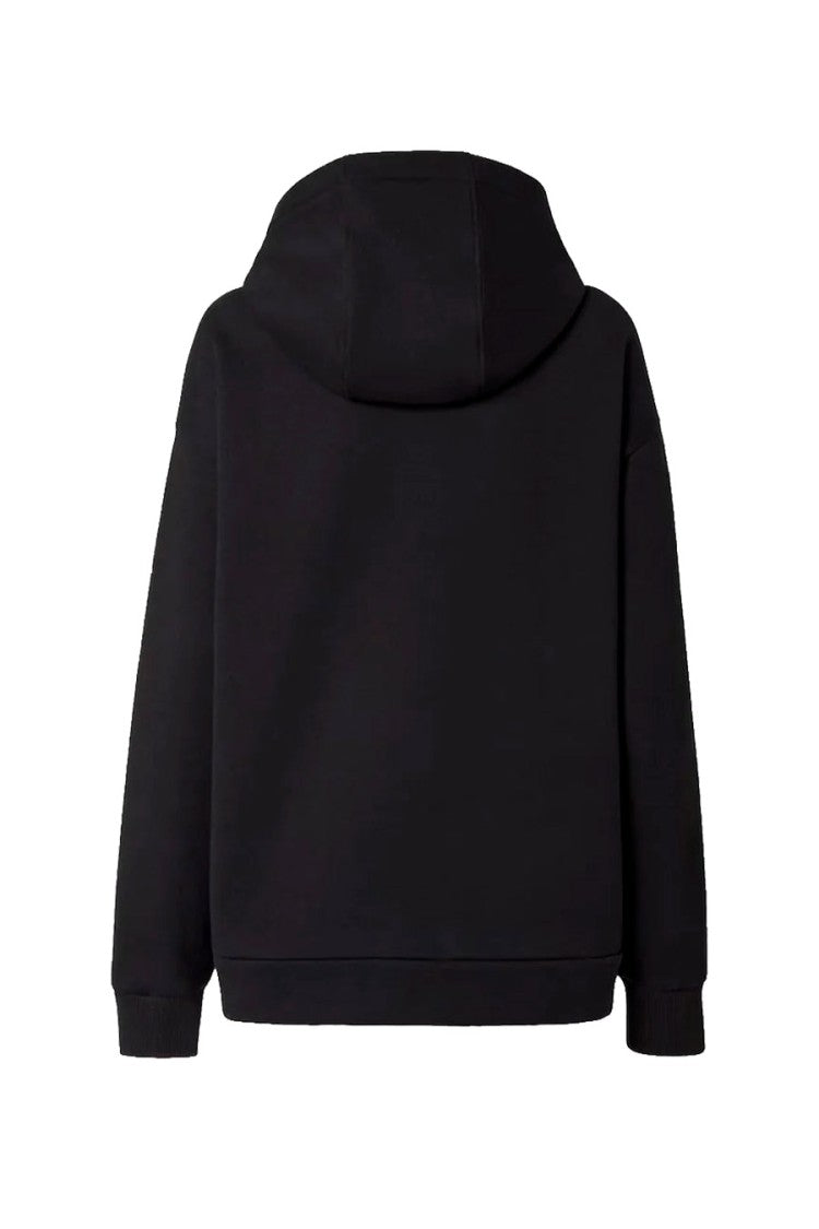 Fendi Black Cotton-Elastane Blend Logo Hoodie