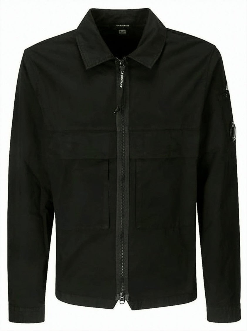 C.P. Company Long-Sleeve Shirt With Front Zip Closure And Chest Pockets