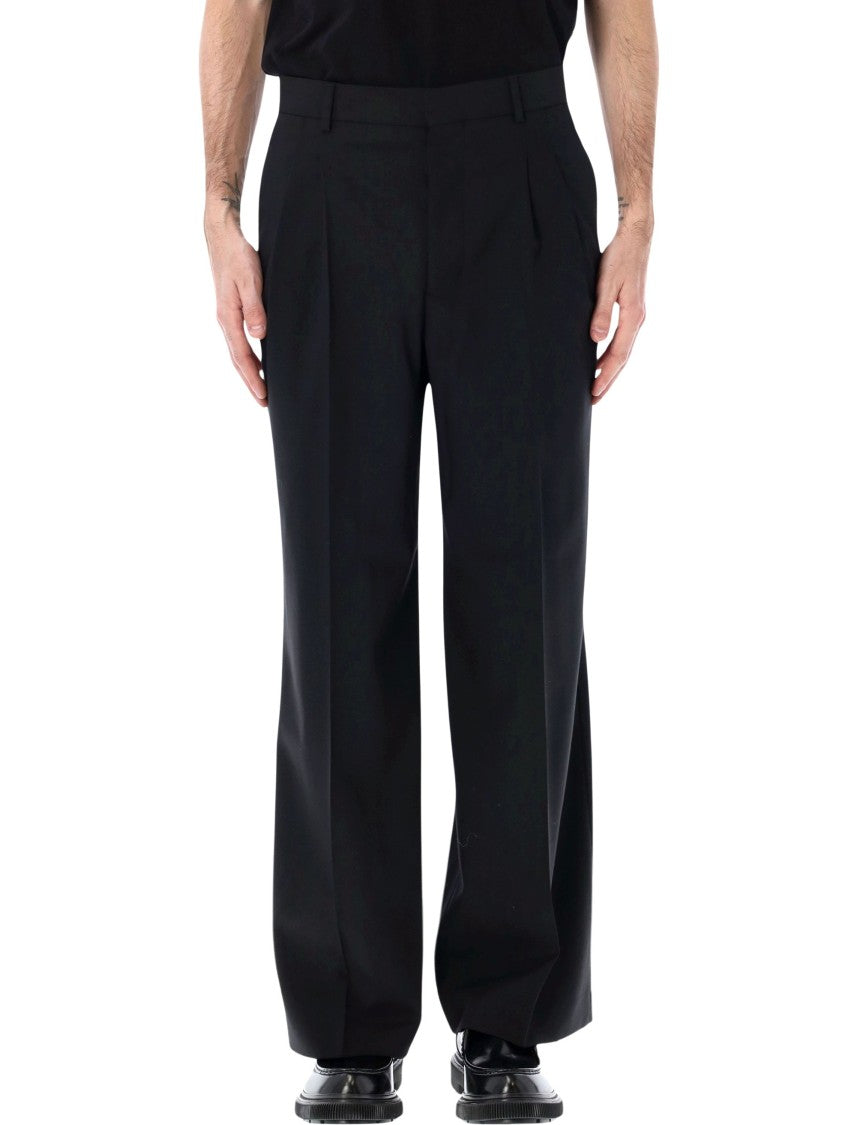 Ami Paris Double Front Pleat Wool Pants