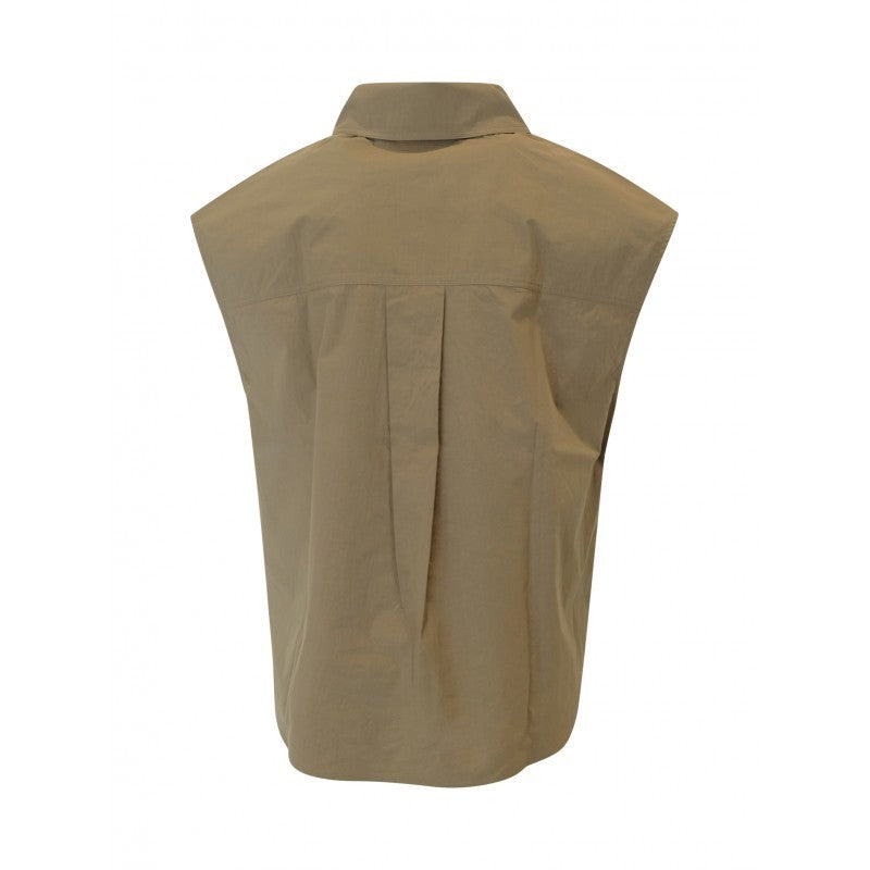 P.A.R.O.S.H. Ninja Green Olive Nylon/Cotton Shirt