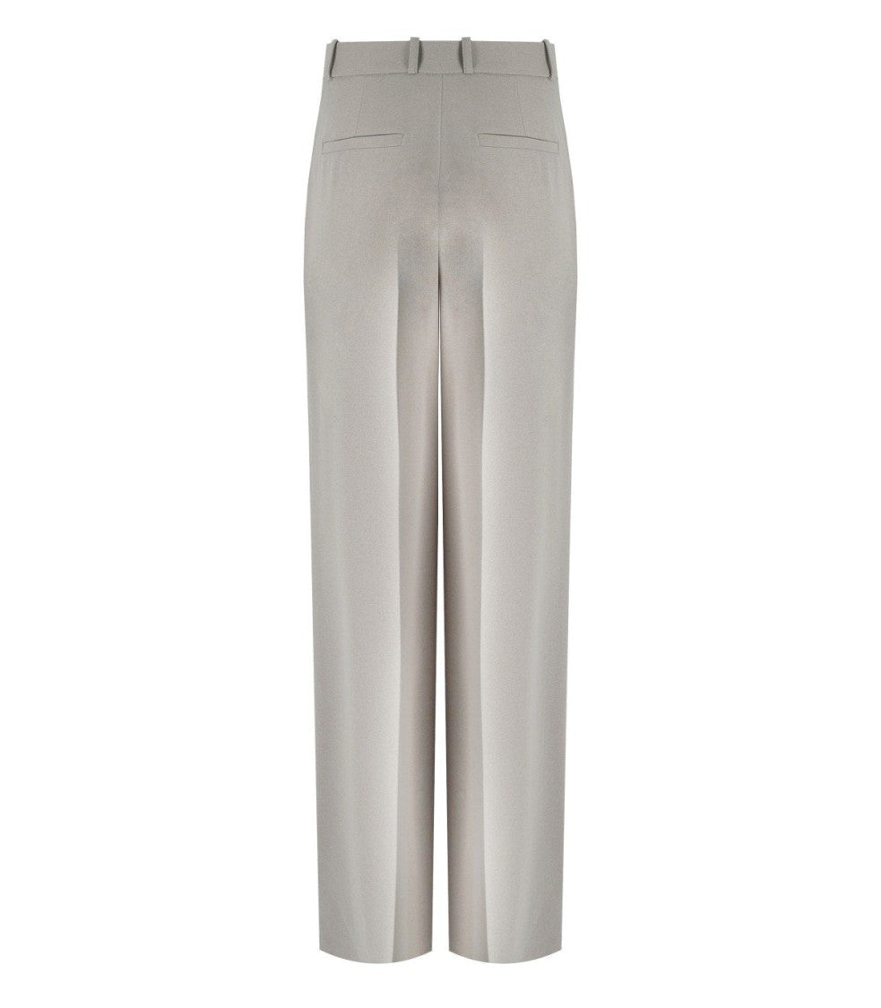 Elisabetta Franchi Pearl Grey Wide Leg Pants