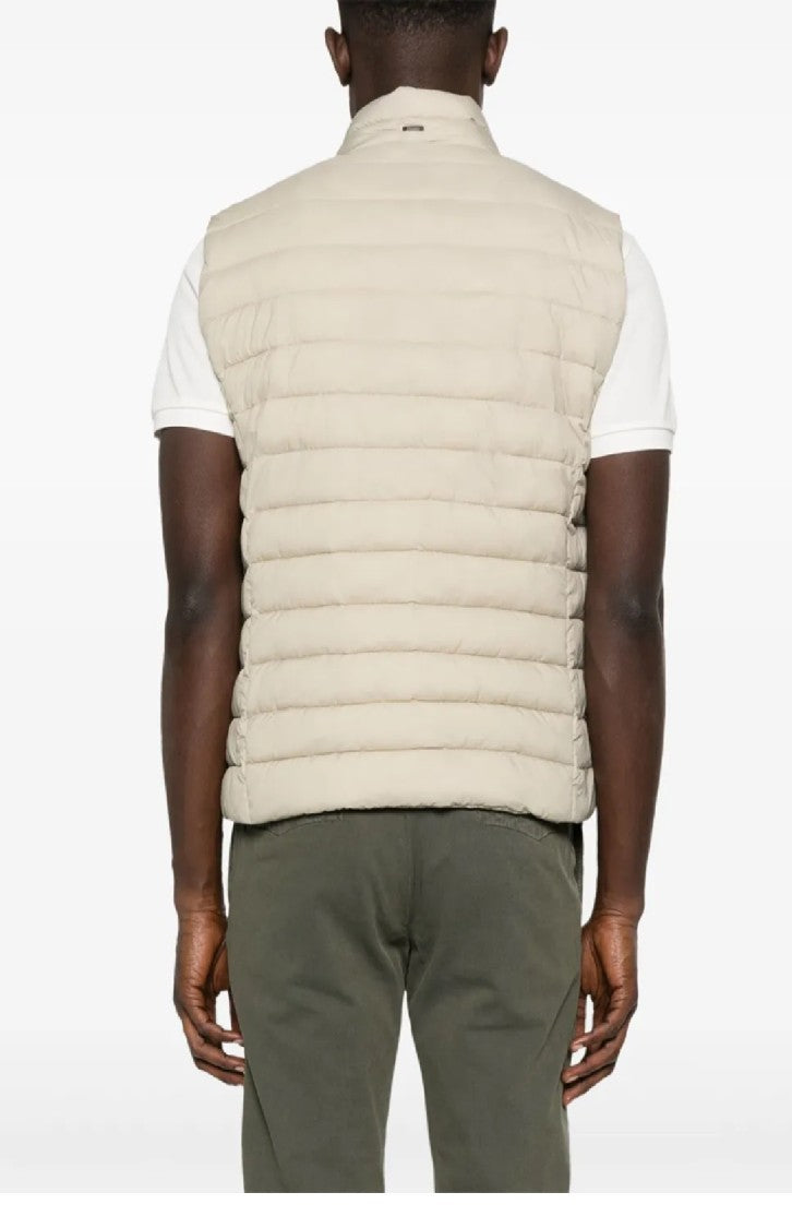 Herno Quilted Sleeveless Vest With High Collar