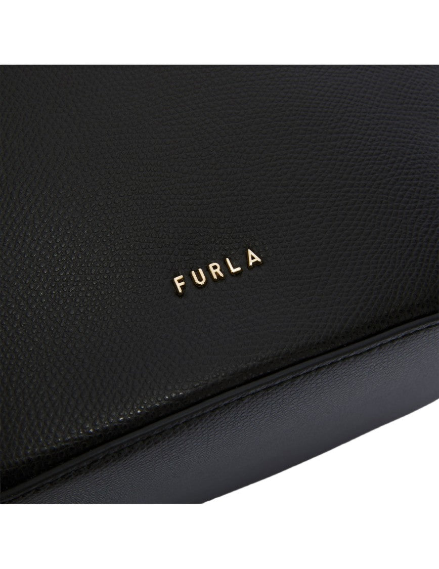Furla Roxie S Leather Bucket Bag, Black