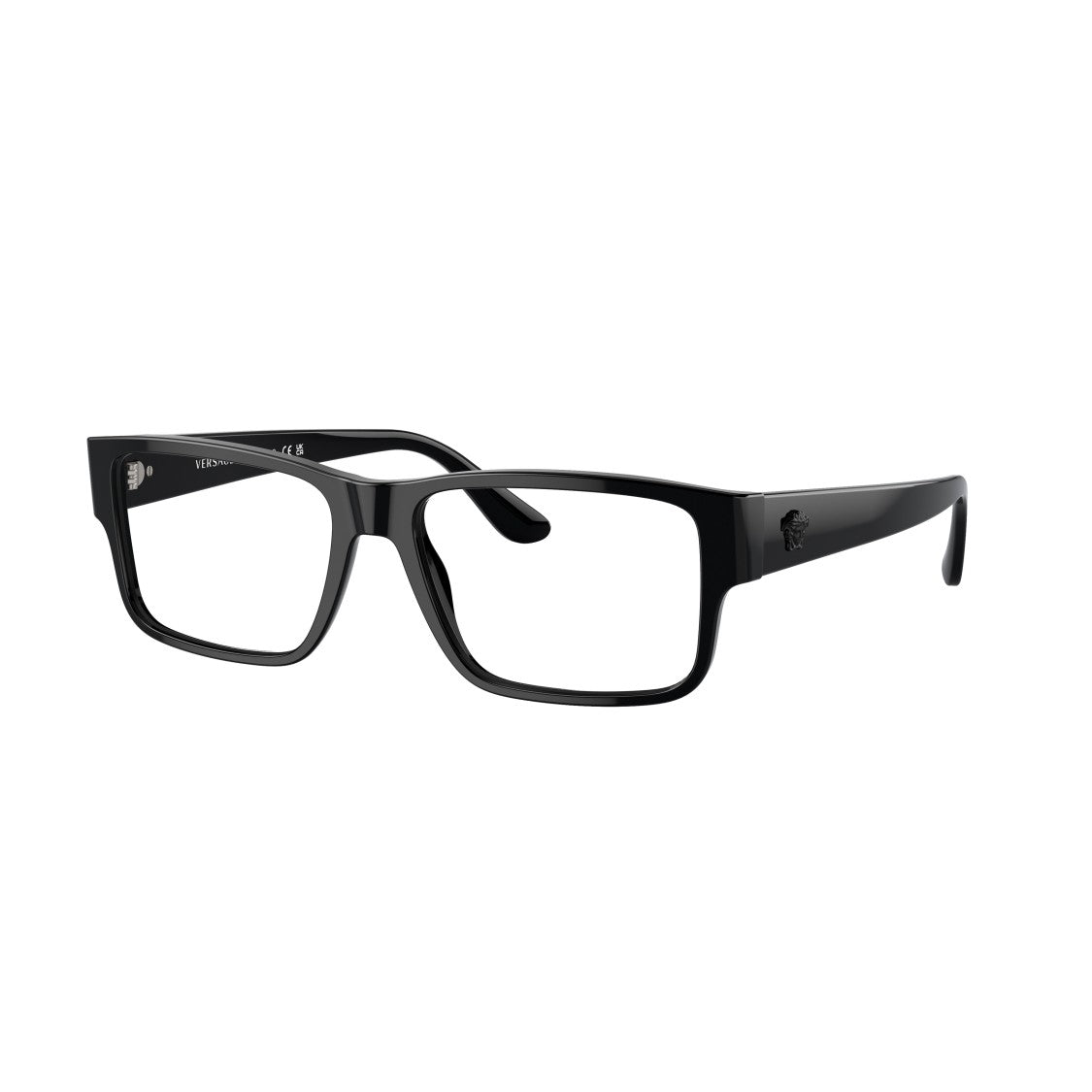 Versace 0Ve3342 Rectangular Black Acetate Eyeglasses