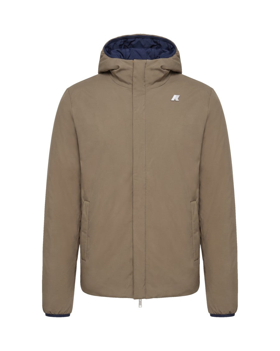 K-Way Blue Green Army Jack St Warm Double Slim-Fit Jacket