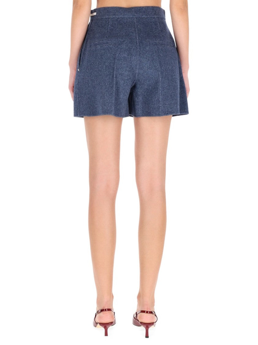 Sportmax Braiesi Tailored High-Waist Wool Shorts