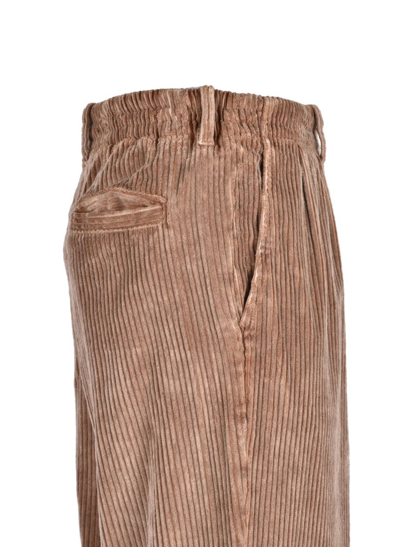 Myths Beige Cotton-Blend Corduroy Pants