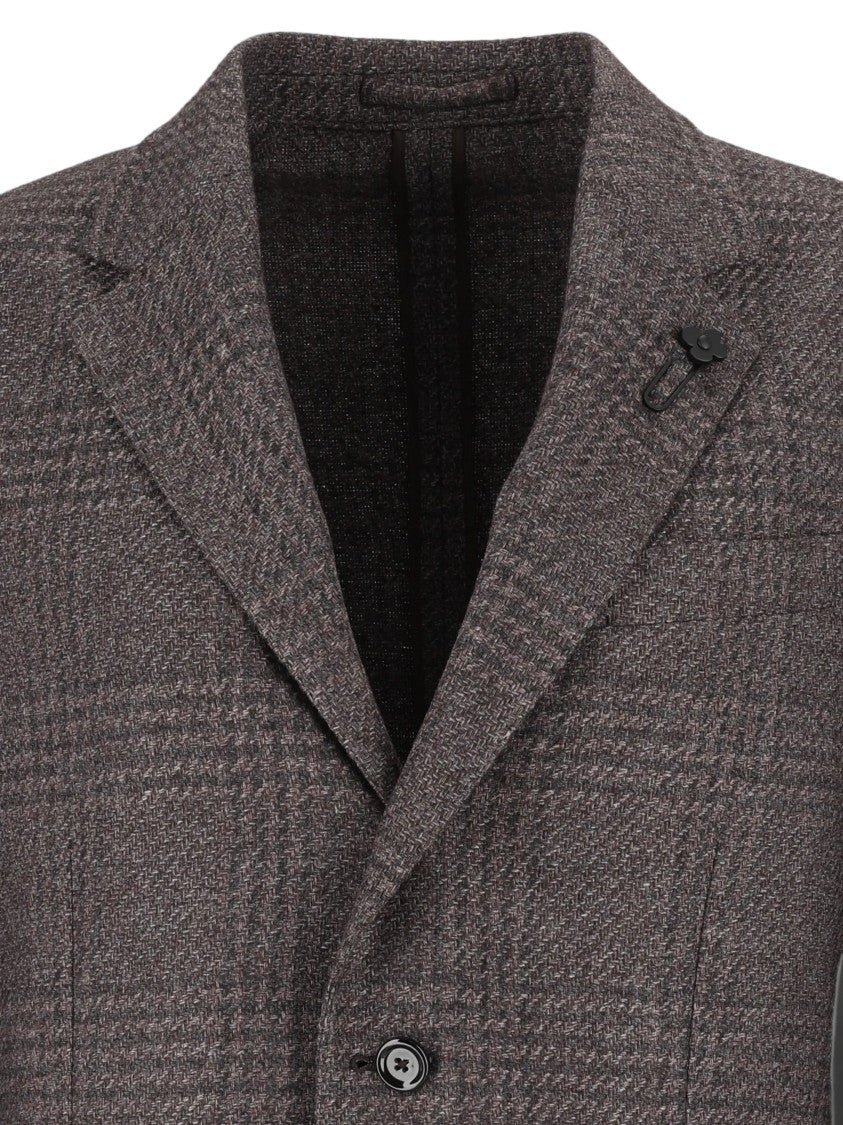 Lardini Roma Prince Of Wales Check Blazer