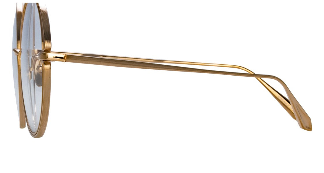 Linda Farrow Lfl Oversized Round Frame Eyeglasses With Double-Layered Metal Wire