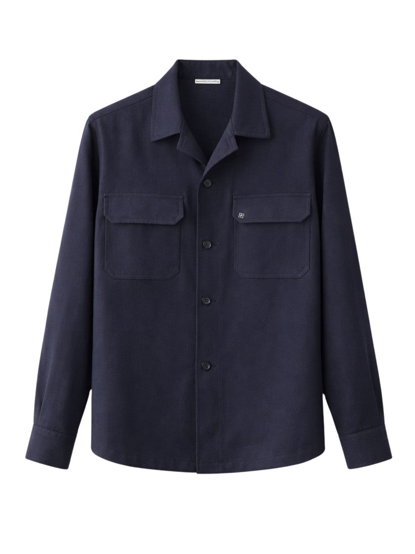 Tagliatore Navy Tempest Structured Flap Jacket