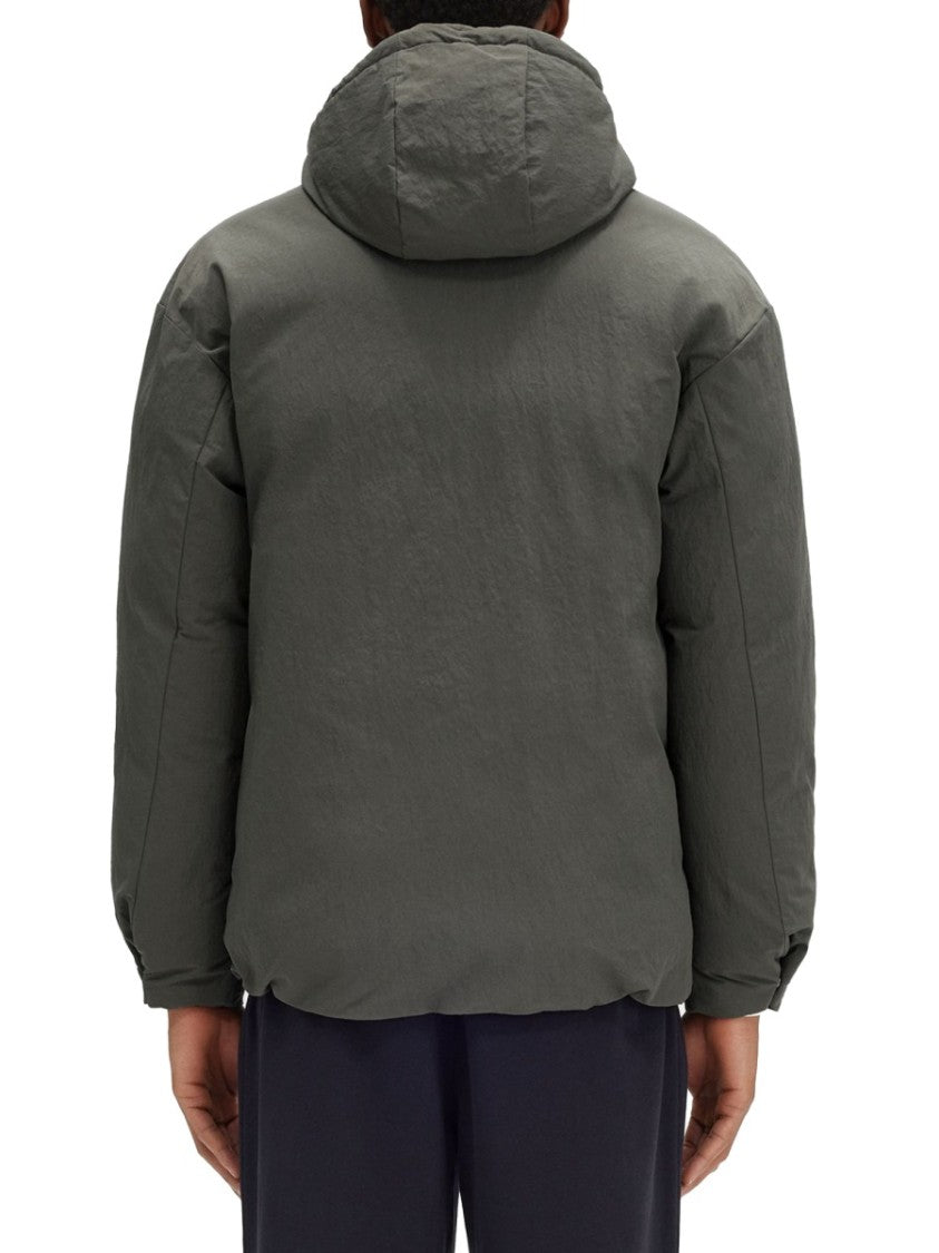 Fred Perry Hooded Padded Jacket With Textured Finish