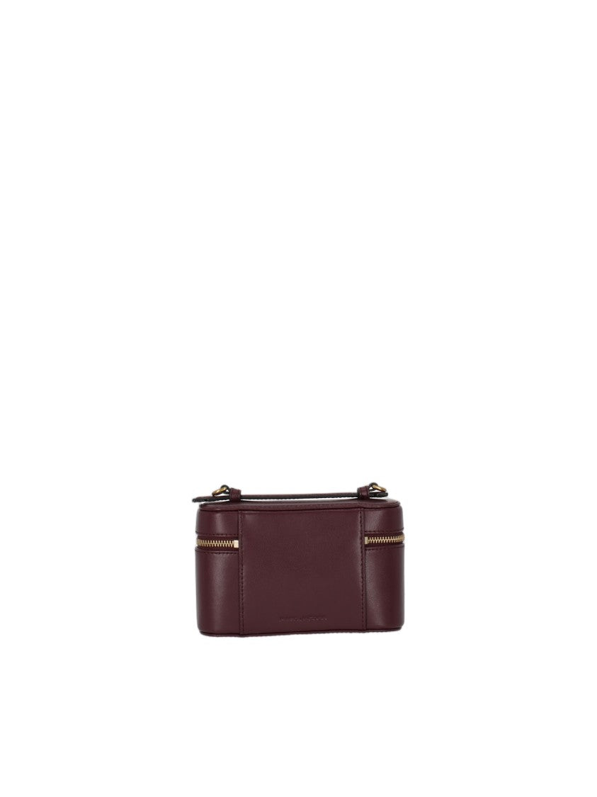 Marc Jacobs Burgundy Cow Leather East-West Vanity Bag