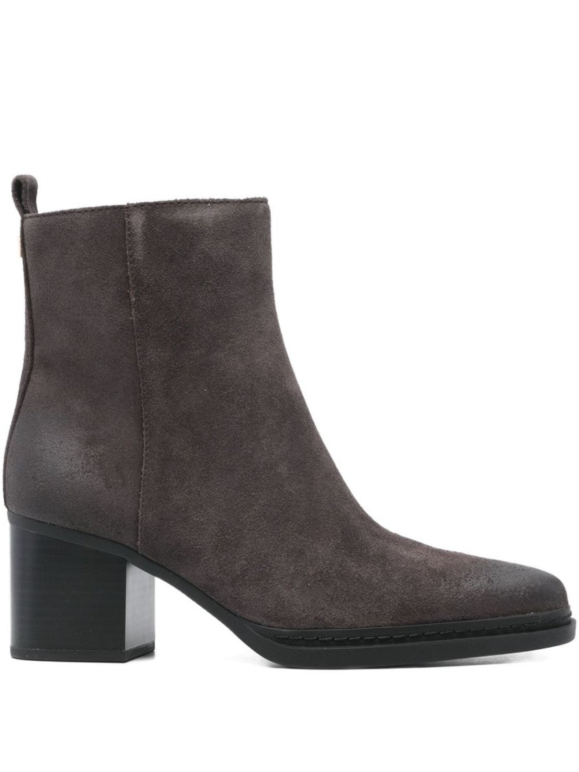 Michael Kors Refined Brown Ankle Boots With Gold-Tone Detail