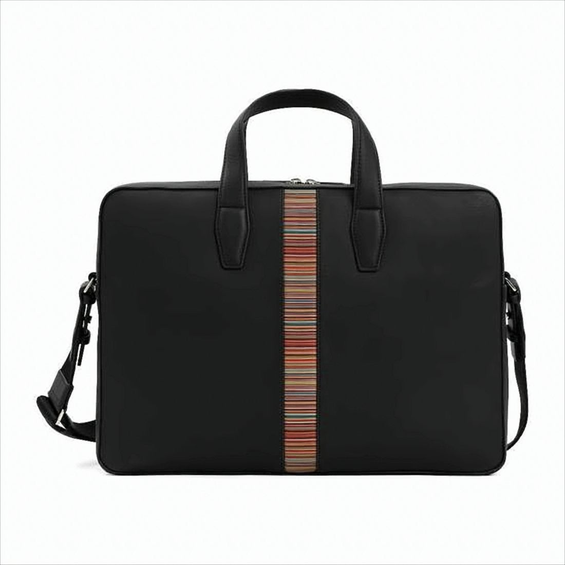 Paul Smith Rectangular Black Calf Leather Tote Bag