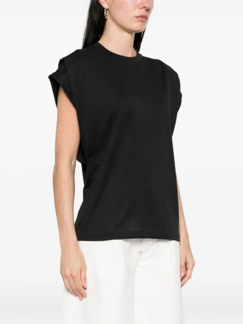 Jacquemus Black Paper-Effect Jersey Tank Top