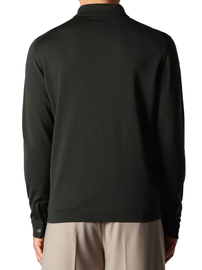 Roberto Collina Fine Merino Wool Long-Sleeve Button-Up Shirt