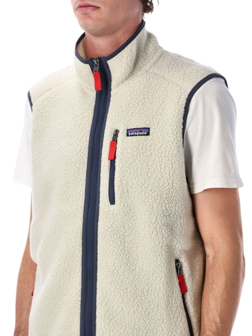 Patagonia Textured Sleeveless Jacket With High Collar