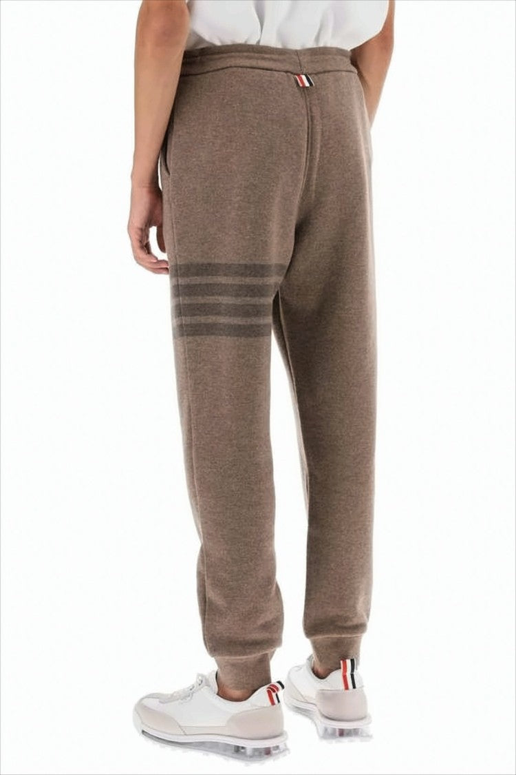 Thom Browne Relaxed Fit Wool Blend Jogger Pants With Drawstring Waistband