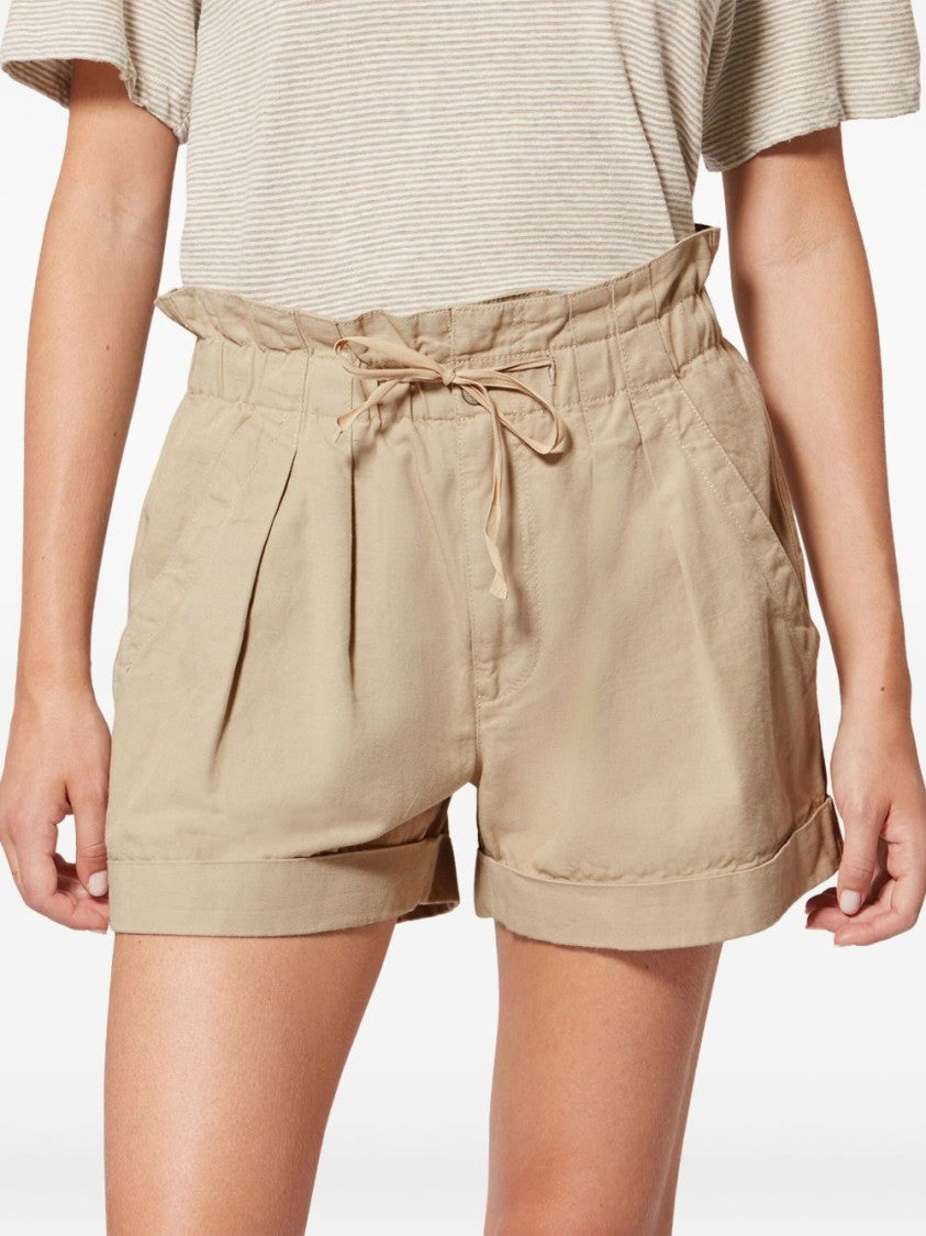 Isabel Marant Étoile Gathered Waistband Shorts With Front Pleats