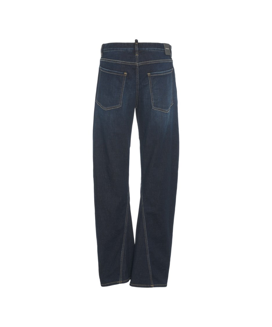 Dsquared2 Wide-Leg Jeans With Classic Five-Pocket Design