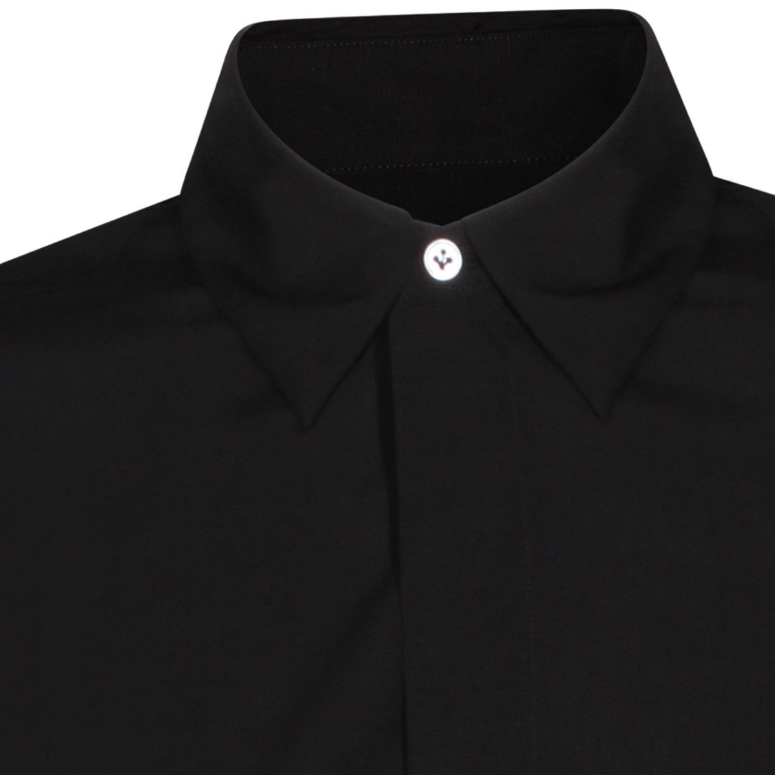 Lardini Sophisticated Black Shirt With Structured Collar And Button-Down Front