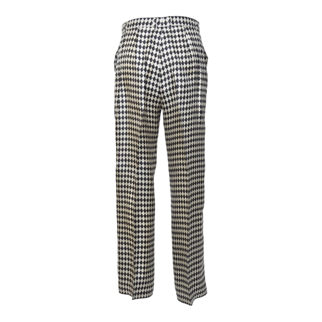 Max Mara Houndstooth Pattern Trousers With Tailored Fit And Practical Pockets