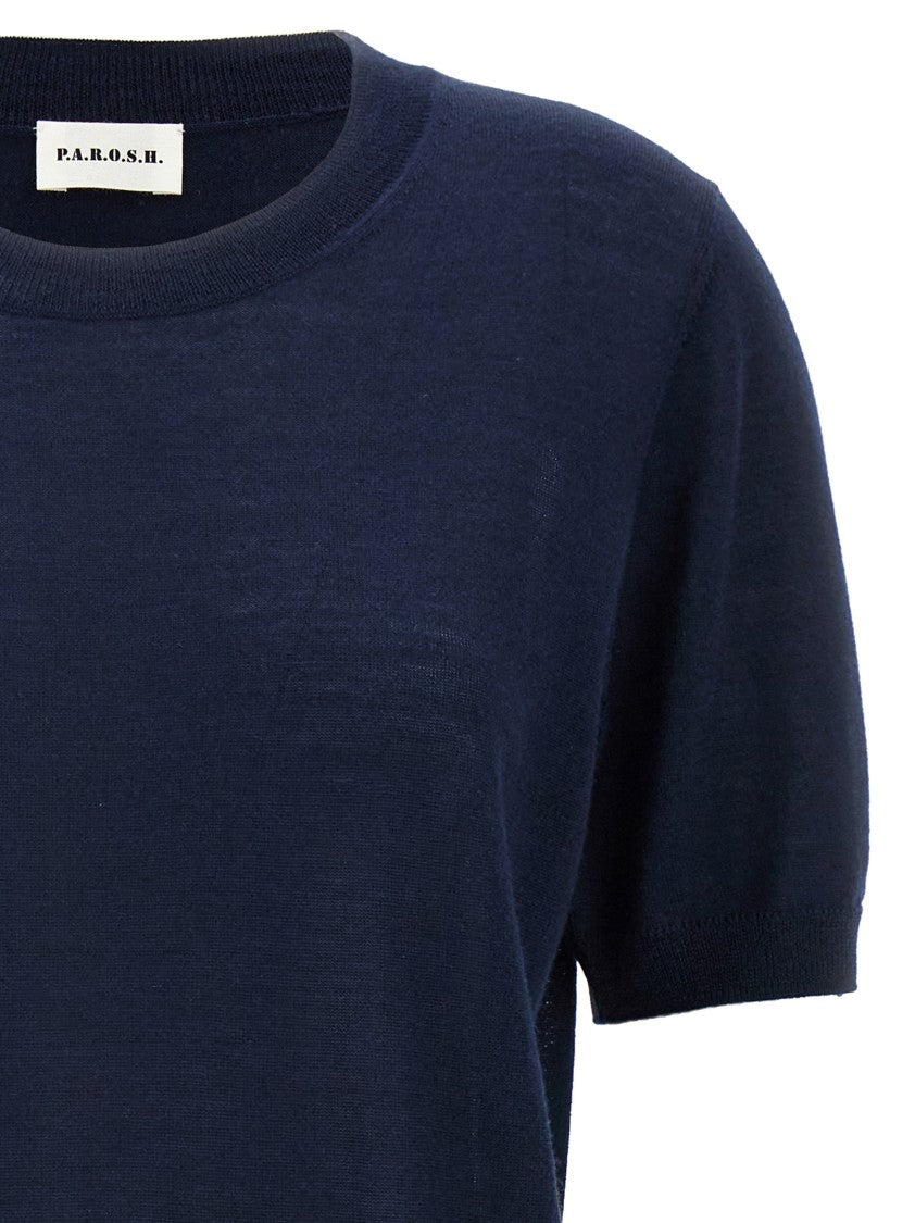 P.A.R.O.S.H. Short Sleeve Crew-Neck Sweater