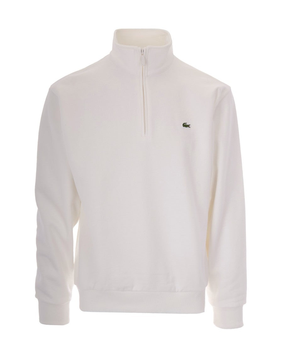 Lacoste Pullover Sweatshirt With High Collar And Embroidered Crocodile