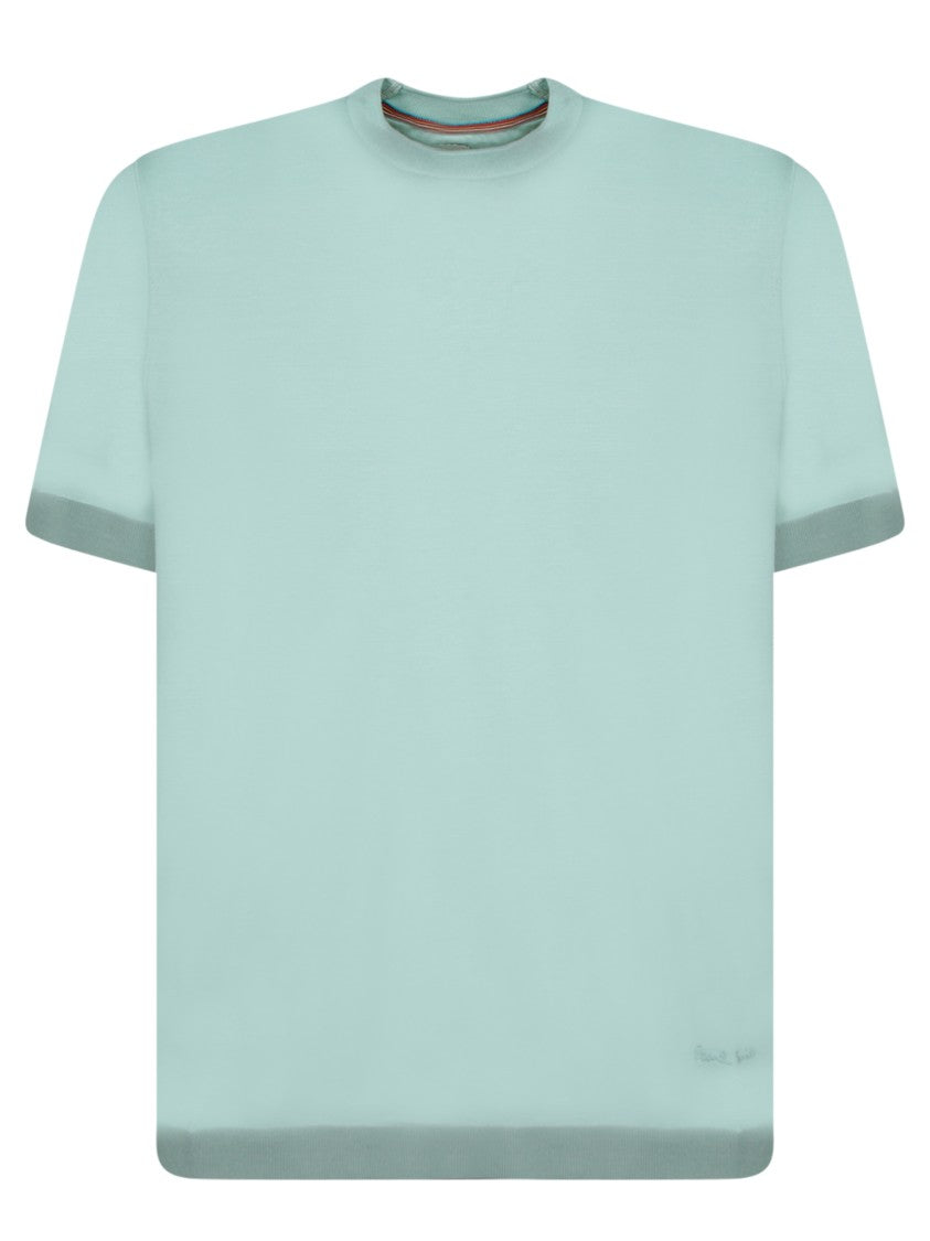 Paul Smith Ribbed Hem Green T-Shirt