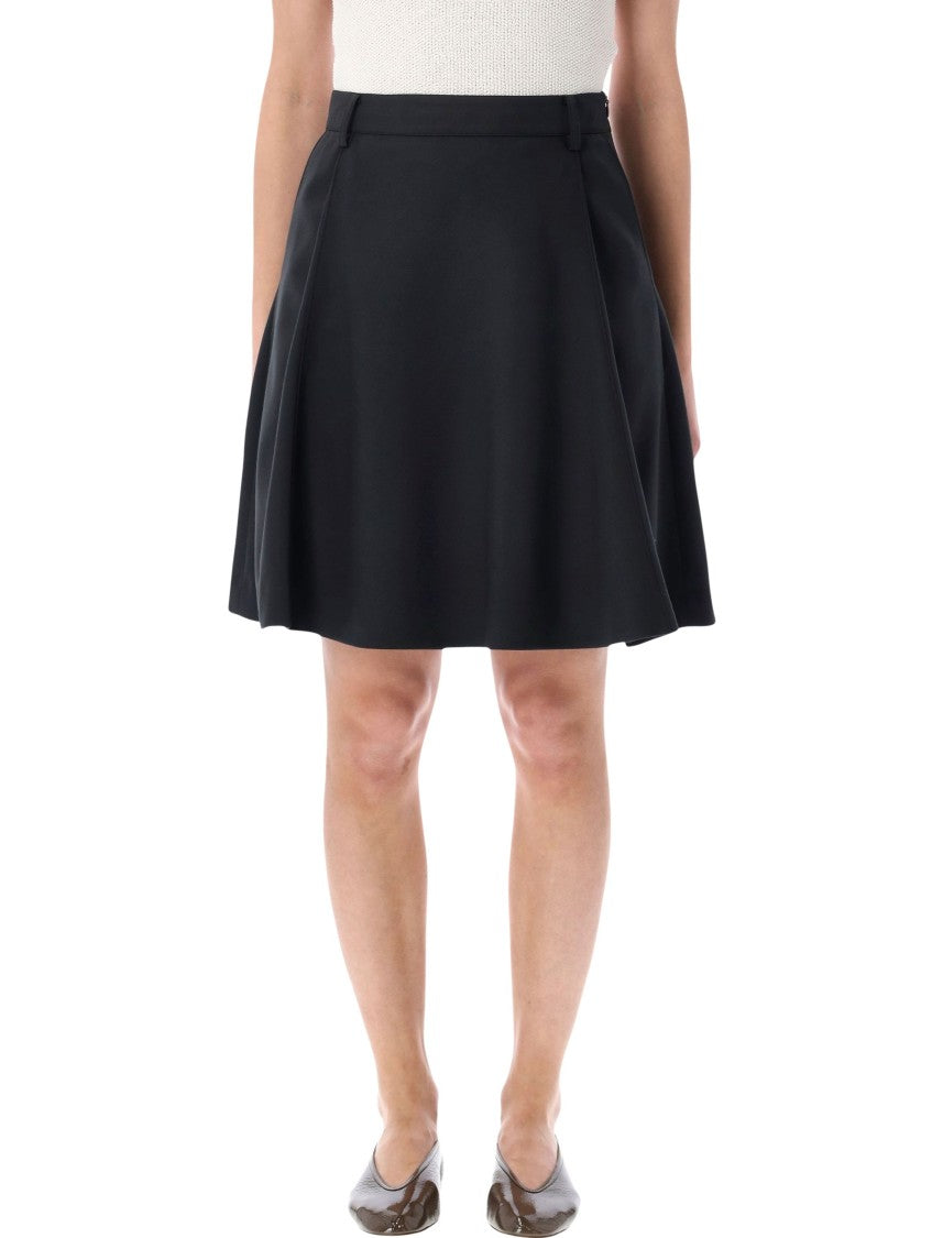 Low Classic Minimalist Suede Misto Lana Corolla Skirt