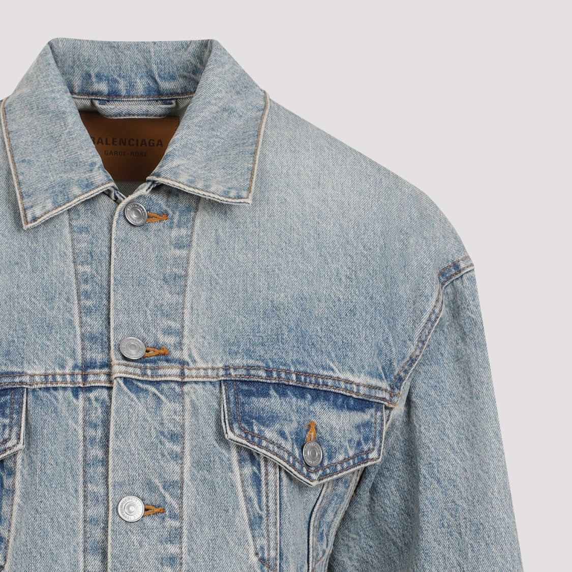 Balenciaga Hourglass Light Indigo Cotton Jacket