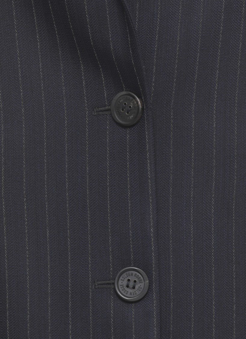 Golden Goose Blue Wool Blazer