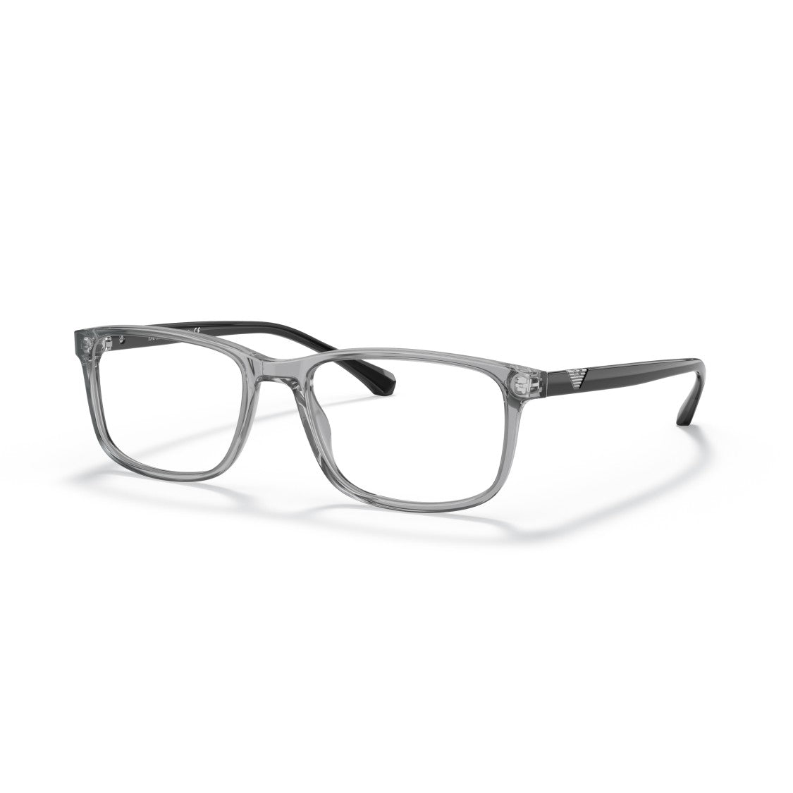 Emporio Armani 0Ea3098 Translucent Grey Acetate Rectangular Eyeglasses