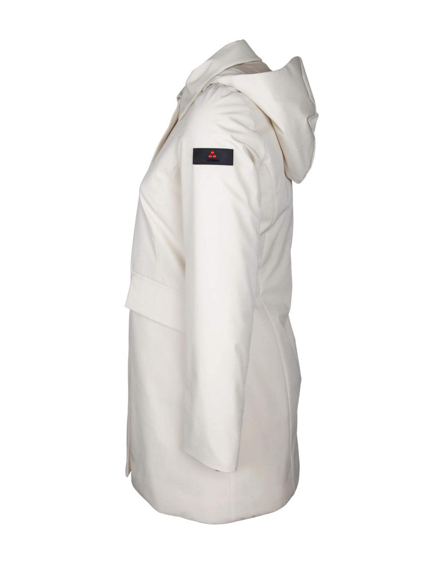 Peuterey White Telia Ta 02 Stretch Nylon Parka