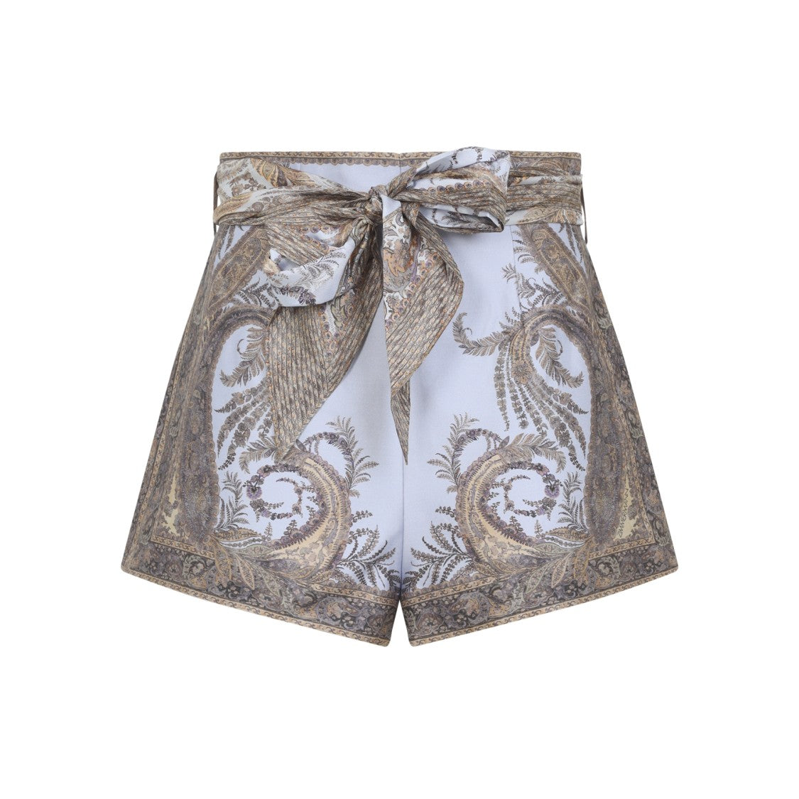 Zimmermann Lilac Paisley Silk Hypnotic Flat Front Short