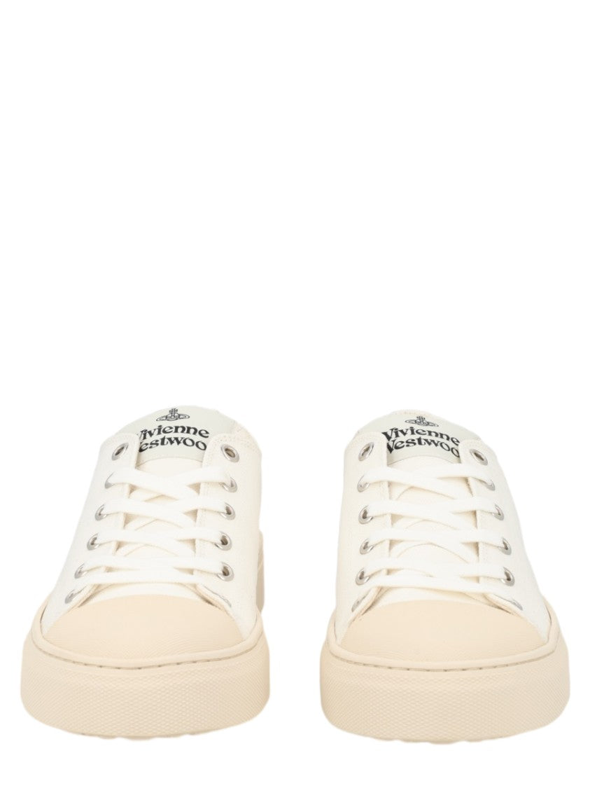 Vivienne Westwood Canvas Low-Top Logo Rubber Sneakers
