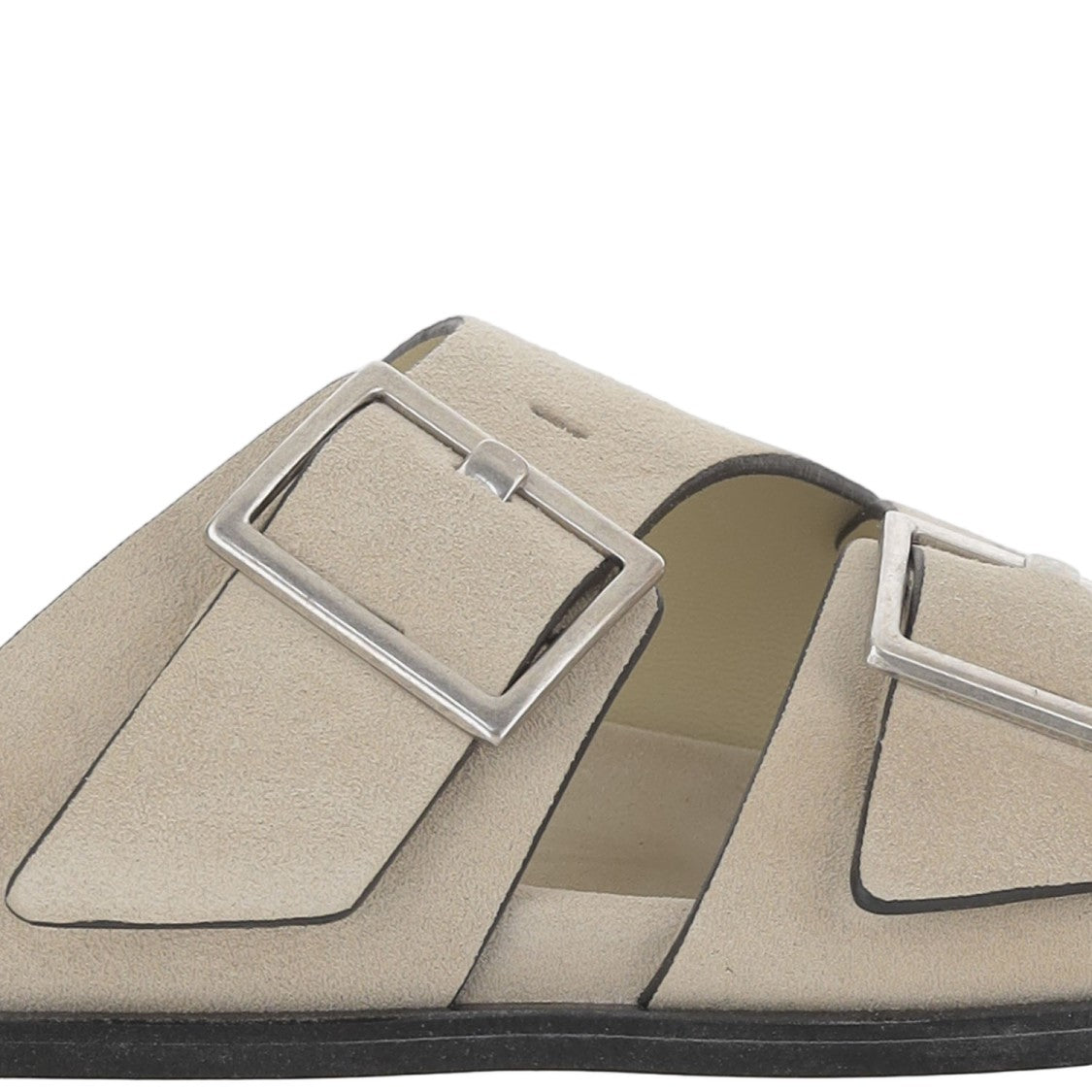 Alohas Adjustable Beige Suede Sandals With Minimalist Design