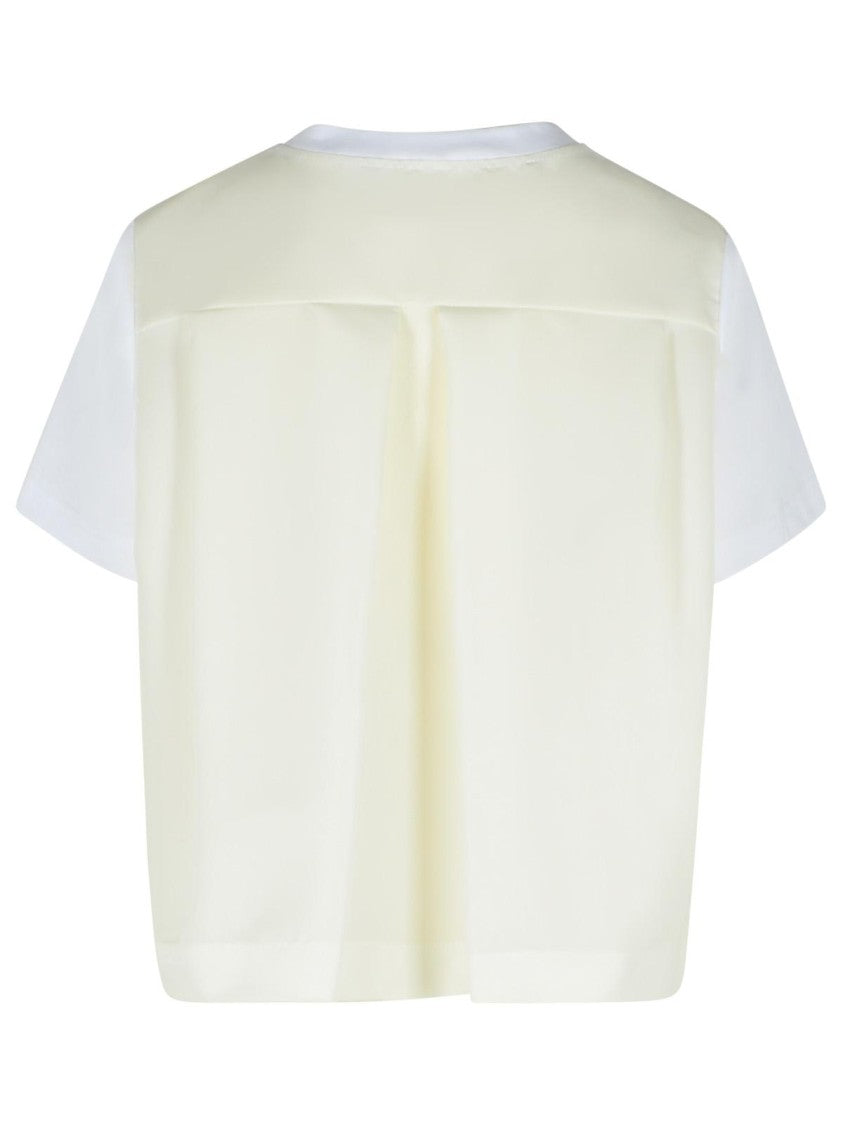 Sacai White Cotton T-Shirt