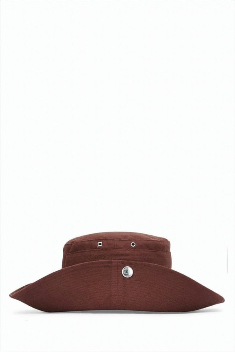 Jacquemus Structured Brown Cotton Bucket Hat With Minimalist Design