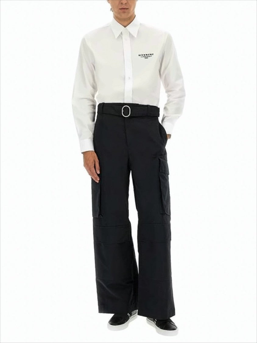 Givenchy Long-Sleeve Button-Down Shirt With Subtle Logo Detail