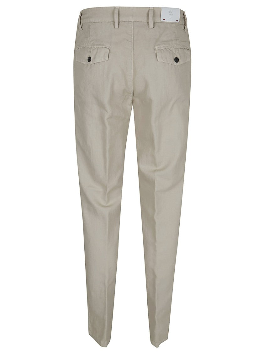 Eleventy Relaxed Fit Chino Trousers With Elasticized Waistband