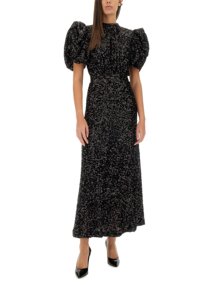 Rotate Fitted Midi Dress With Sequins