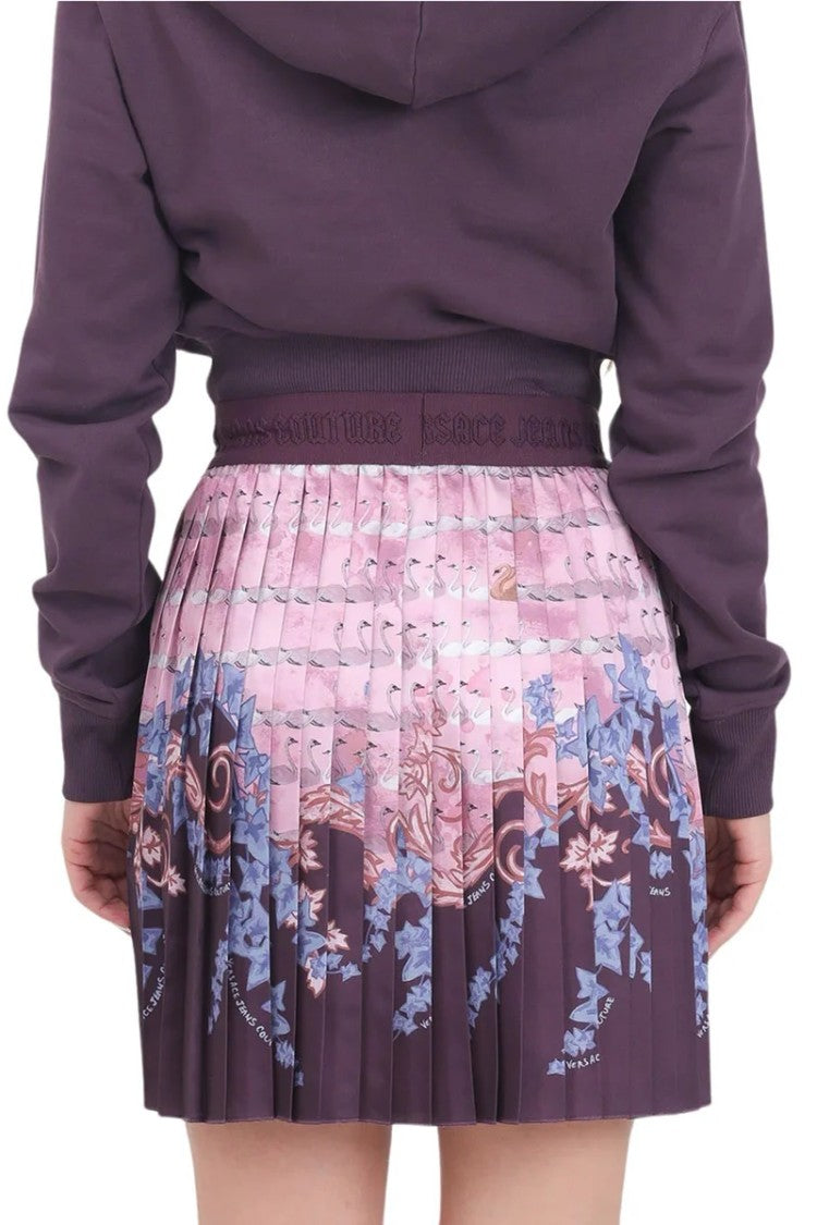 Versace Jeans Couture Pleated Mini Skirt - Purple/Pink